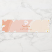 Groovyデイジー誕生日パーティーウォーターボトルラベル ペットボトルラベル (シングルラベル)