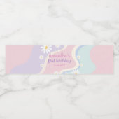 Groovyデイジー誕生日パーティーウォーターボトルラベル ペットボトルラベル (シングルラベル)