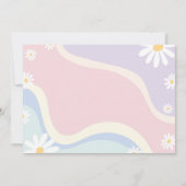 Groovyデイジー誕生日写真サンキューカード サンキューカード (裏面)