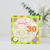 Groovyデイジー/Bright Sixties Birstday Party 招待状 (スタンド正面)