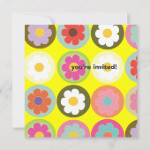 Groovyデイジー/Bright Sixties Birstday Party 招待状 (裏面)