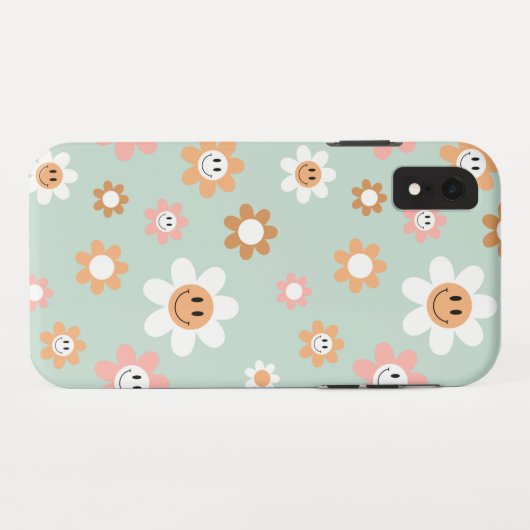 GroovyデイジーiPhone XRケース Case-Mate iPhoneケース (裏面(横))