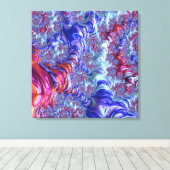 Groovyデジタカラフルルトリップ（幻覚体験）のような抽象芸術フラクタル キャンバスプリント (インサイチュ (ウッドフロア))