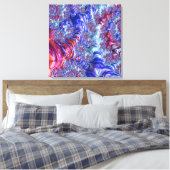Groovyデジタカラフルルトリップ（幻覚体験）のような抽象芸術フラクタル キャンバスプリント (インサイチュ (寝室))