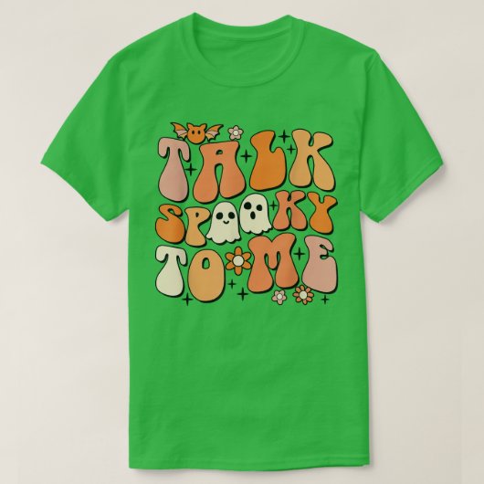 Groovyトッ不気味ク私への幽霊ヴィンテージハローエン Tシャツ (デザイン正面)