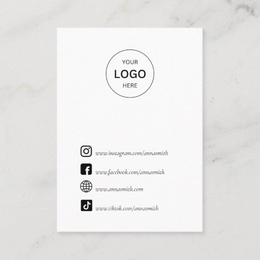 Groovyトリップ（幻覚体験）のようなレトロパターン絵文字イヤリングディスプレイ 名刺 (裏面)