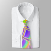 Groovyトリップ(幻覚体験)のような抽象芸術鮮やかデジタルフラクタル ネクタイ (タイ)