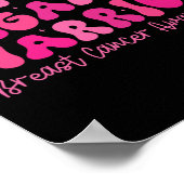 Groovyトリプル陰性の戦士の乳がん認識 ポスター (角)