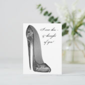 Groovyハイヒールスティレット靴アートギフト ポストカード (スタンド正面)