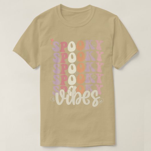Groovyハロウィーン不気味な雰囲気レトロフローラブホ Tシャツ (デザイン正面)