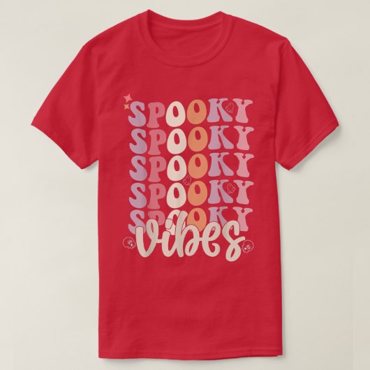 Groovyハロウィーン不気味な雰囲気レトロフローラブホ Tシャツ (デザイン正面)