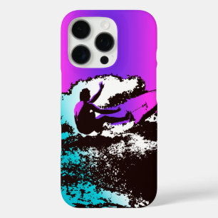Groovyハワイアンサーファー1960sレトログラフィックバイオレット iPhone 16 Proケース