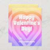 GroovyハートキッズクラスルームValentine's Day シーズンカード (正面/裏面)