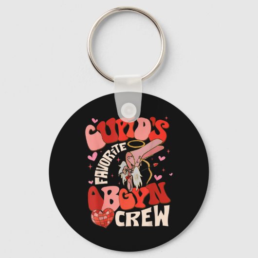 Groovyハートディスコお気に入りのキューピッドObgyn Crew Vale キーホルダー (正面)