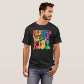 Groovyハート保護形状同性愛者キッズLGBTプライドM Tシャツ (正面フル)