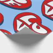 groovyハート愛バレンタイン1960s ラッピングペーパー (角)