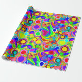 Groovyハート花 ラッピングペーパー (アンロールド)