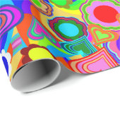 Groovyハート花 ラッピングペーパー (ロールコーナー)