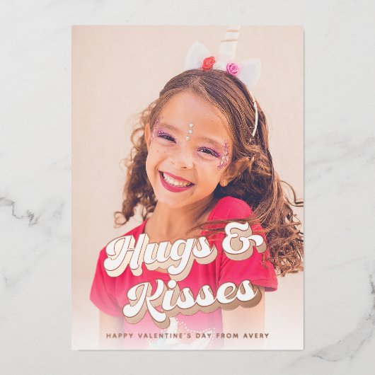 Groovyバラ金ゴールドバレンタインデーの写真カード 箔シーズンカード (正面)