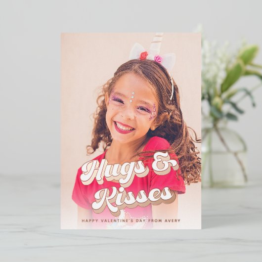 Groovyバラ金ゴールドバレンタインデーの写真カード 箔シーズンカード (立ち正面)