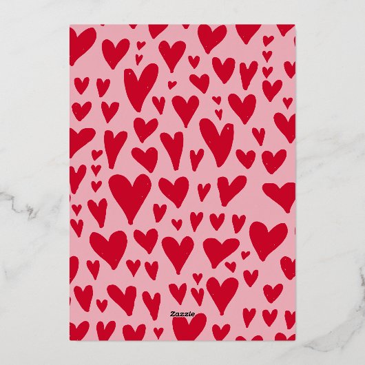 Groovyバラ金ゴールドバレンタインデーの写真カード 箔シーズンカード (裏面)