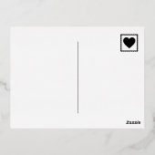 Groovyバラ金ゴールドバレンタインデーの写真 箔シーズンポストカード (裏面)