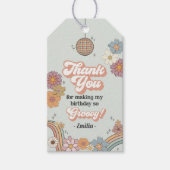 Groovyバースデーパーティーレトロメッセージカード ギフトタグ (正面)