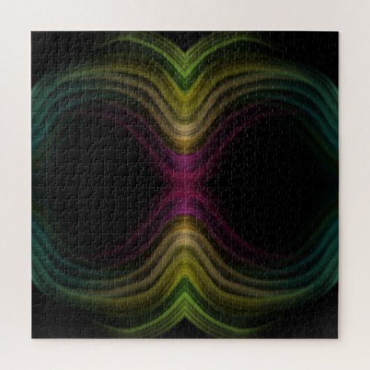 Groovyパタカラフルーンサイケデリック抽象芸術アート ジグソーパズル (縦)