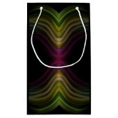 Groovyパタカラフルーンサイケデリック抽象芸術アート スモールペーパーバッグ (裏面)