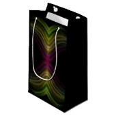 Groovyパタカラフルーンサイケデリック抽象芸術アート スモールペーパーバッグ (正面アングル)