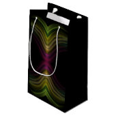 Groovyパタカラフルーンサイケデリック抽象芸術アート スモールペーパーバッグ (裏面アングル)