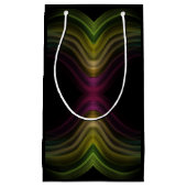 Groovyパタカラフルーンサイケデリック抽象芸術アート スモールペーパーバッグ (正面)