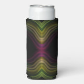 Groovyパタカラフルーンサイケデリック抽象芸術アート スリム缶クーラー (Seltzer正面)