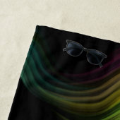 Groovyパタカラフルーンサイケデリック抽象芸術アート ビーチタオル (インサイチュ)