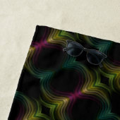 Groovyパタカラフルーンサイケデリック抽象芸術アート ビーチタオル (インサイチュ)