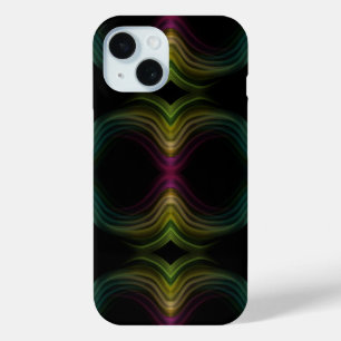 Groovyパタカラフルーンサイケデリック抽象芸術アート iPhone 15ケース