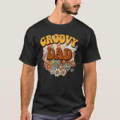 Groovyパパレトロマッチングファミリーフラワーズパパ Tシャツ (正面)