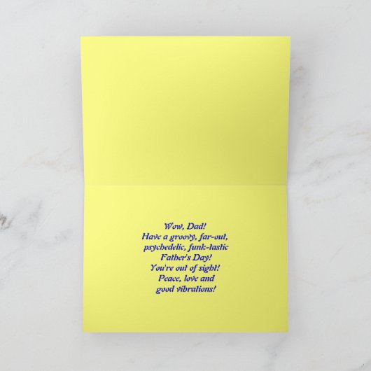 Groovyパパ父の日のネクタイ染料カード カード (内部)