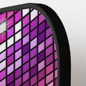 Groovyパープルディスコボールレトロ70s ピックルボールラケット (左詳細)