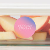 Groovyパープルパステルグラデーション |名パーソナライズされた前 ラベル (貼付)