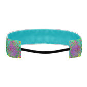 Groovyパープル抽象芸術レトロ液スワール アスレチックヘッドバンド (裏面)