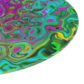 Groovyパープル抽象芸術レトロ液スワール カッティングボード (角)