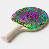 Groovyパープル抽象芸術レトロ液スワール 卓球ラケット (正面アングル)
