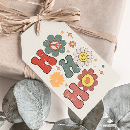 Groovyヒッパイホホホホクリスマスホリデー ギフトタグ