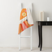 Groovyヒッパイヴァンピンク&オレンジ60sレトロ シェルパブランケット (インサイチュ)