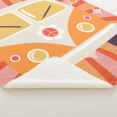 Groovyヒッパイヴァンピンク&オレンジ60sレトロ シェルパブランケット (3/4)