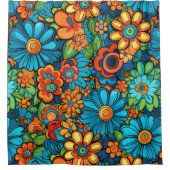 Groovyヒッピーのシャワーカーテン シャワーカーテン (正面)