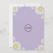 Groovyヒッピー太陽とデイジーガールズ誕生日を取得 招待状 (裏面)
