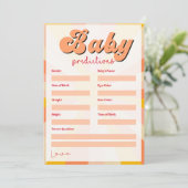 Groovyヒッピー赤ちゃんシャワーゲーム サンキューカード (スタンド正面)