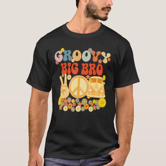 Groovyビッグブラザーレトロマッチングファミリーベビーショー Tシャツ (正面)